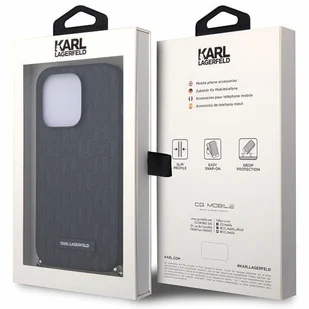 Karl Lagerfeld KLHCP14XSACKLHPK iPhone 14 Pro Max 6.7" czarny/black hardcase Saffiano Monogram Chain - Etui i futerały do telefonów - miniaturka - grafika 7