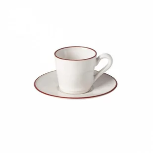 Costa Nova Filiżanka z podstawką Beja White Red 0,19 l - Filiżanki - miniaturka - grafika 1