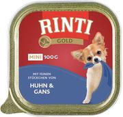 Mokra karma dla psów - Zestaw RINTI Gold Mini, 24 x 100 g - Kurczak z gęsią - miniaturka - grafika 1