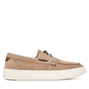 Półbuty Tommy Hilfiger Modern Light Hybrid Suede Boat S FM0FM05352 Brązowy - Półbuty męskie - miniaturka - grafika 1