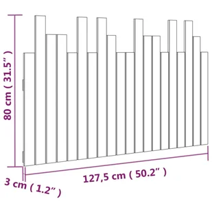 Wezgłowie łóżka, białe, 127,5x3x80 cm, lite drewno sosnowe Lumarko - Inne meble do sypialni - miniaturka - grafika 9