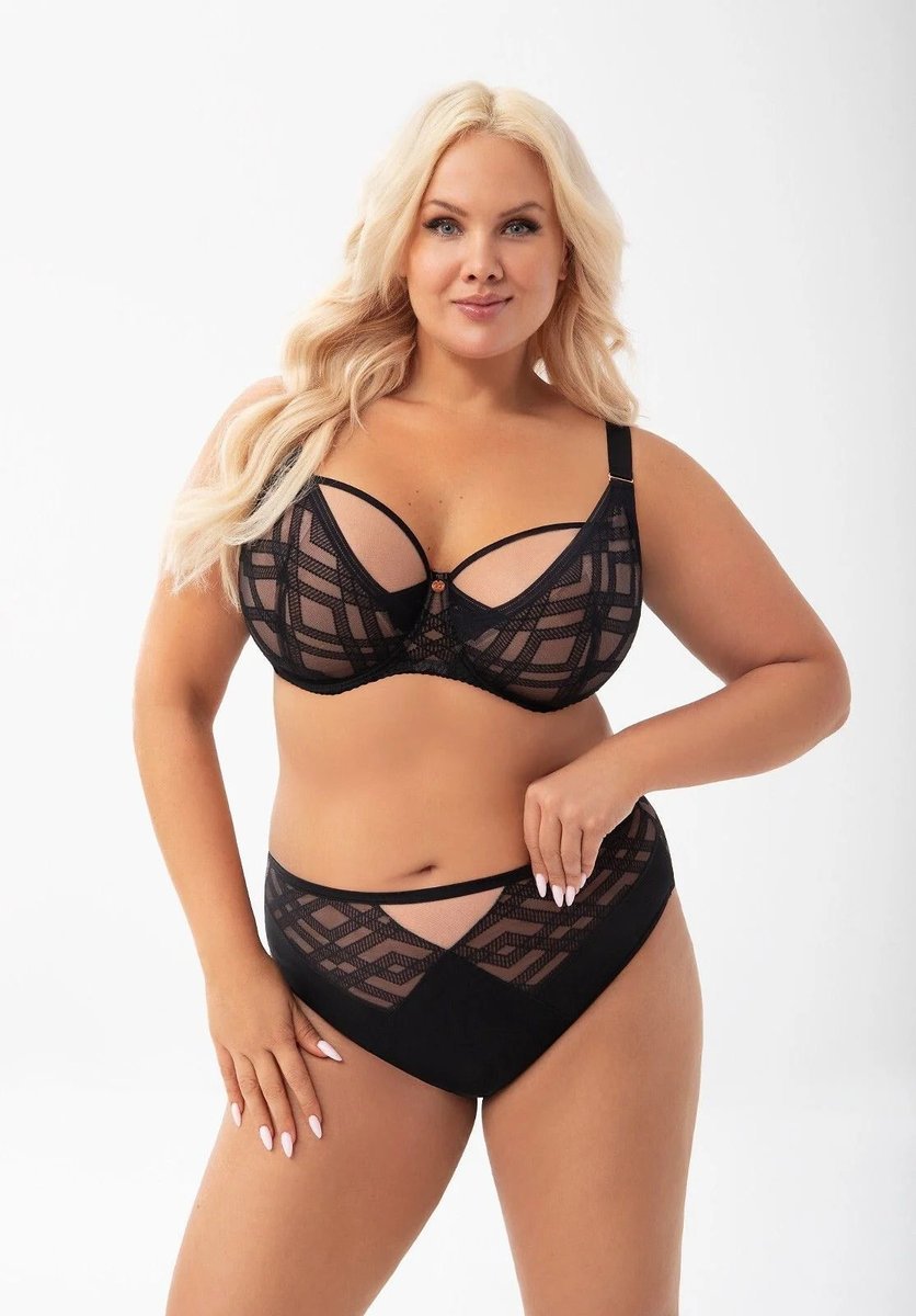 Gorsenia Figi Estelle K898 Siateczkowe Wyższe Czarny L