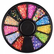 Ozdoby do paznokci - Maxim, Karuzela Z Ozdobami 3d Na Paznokcie Kryształki Mix Kolor - miniaturka - grafika 1