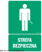 Tablice BHP - TD Systems GI011 - Strefa bezpieczna 200x300 - miniaturka - grafika 1