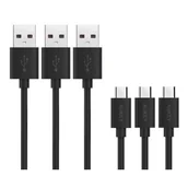 Kable USB - Aukey CB-D10 KABLE MICRO USB 3 SZT 1.2M QC 3.0 - miniaturka - grafika 1