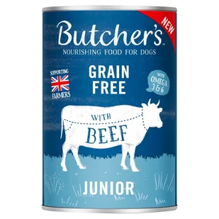 Butcher's Junior Karma dla psa kawałki z wołowiną w galaretce 400 g - Woda - miniaturka - grafika 1