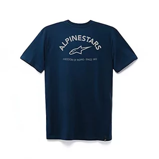 Koszulki męskie - Alpinestars Męski T-shirt Arced niebieski morski XL - grafika 1