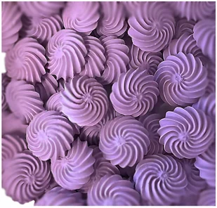 Posypka ozdoby na tort bezy beziki fioletowy dekoracje urodziny 10 szt - Dodatki do ciast w proszku - miniaturka - grafika 1