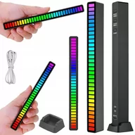 Lampy pozostałe - LEDY USB REAKCJA NA DŹWIĘK MULTIKOLOR NEON RGB LED - miniaturka - grafika 1