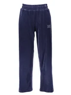 Spodnie sportowe damskie - Puma Spodnie dresowe "Essentials Plus Velour" w kolorze granatowym - miniaturka - grafika 1