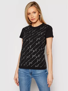 Koszulki i topy damskie - LIU JO T-Shirt CA1174 J5003 Czarny Regular Fit - grafika 1