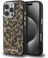 Etui i futerały do telefonów - Etui Karl Lagerfeld IML Leopard Pattern MagSafe do iPhone 16 Pro Max brązowy - miniaturka - grafika 1
