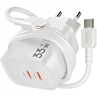 SZYBKA Ładowarka sieciowa USB TYP-C 3A PD 33W 3000mA KOSTKA + KABEL TYP-C - Ładowarki do telefonów - miniaturka - grafika 1