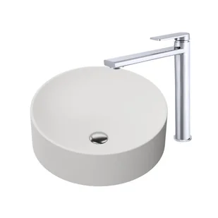 Umywalka Circle GranMaster biała - Zestaw wraz z baterią oraz korkiem klik klak 1szt. - Umywalki Umywalka Circle GranMaster biała - Zestaw wraz z baterią oraz korkiem klik klak 1szt. - Umywalki - miniaturka - grafika 1