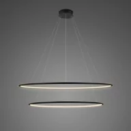 Oprawy, klosze i abażury - Lampa wisząca Ledowe Okręgi No. 2 Φ100 cm in 3k czarna  Altavola Design (Barwa światła delikatnie ciepła, Kierunek padania światła do wewnątrz, Kolor Czarny, Możliwość ściemniania nie) - miniaturka - grafika 1