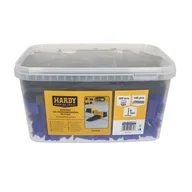 Narzędzia glazurnicze - Zestaw do poziomowania płytek w wiaderku: Klipsy fuga 1 mm płytki 3-16 mm 300 sztuk + kliny 100 sztuk Hardy - miniaturka - grafika 1