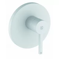 Baterie podtynkowe - KLUDI 206555315 NOVA FONTE Puristic podtynkowa bateria natryskowa, zestaw el. zewnętrznych; biały mat - miniaturka - grafika 1