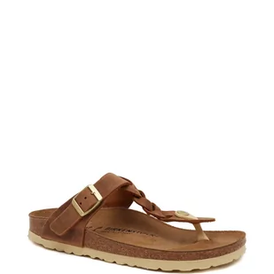 Birkenstock Skórzane japonki Gizeh Braided LEOI - Klapki i japonki damskie - miniaturka - grafika 1