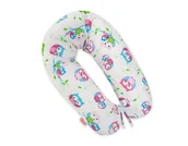 Poduszki do karmienia - Poduszka Ciążowa Longer Dla Kobiet W Ciąży Do Spania - Sowy Na Białym Tle - miniaturka - grafika 1