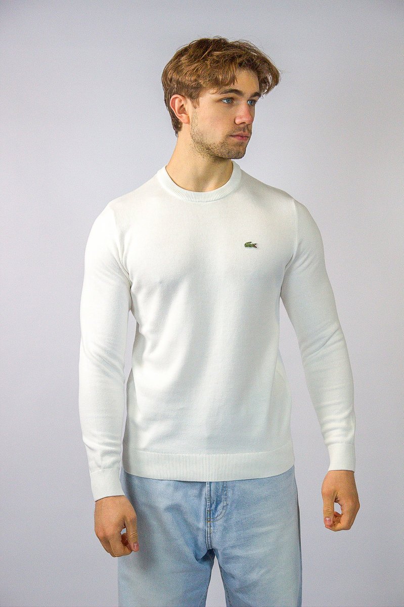 Lacoste Sweter AH1985-51 Mens Crew Neck Cotton Sweater r.XL