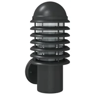 Lampy ogrodowe - vidaXL Kinkiet zewnętrzny, czarny, stal nierdzewna - miniaturka - grafika 1