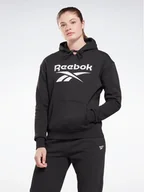 Bluzy damskie - Reebok Bluza Identity Big Logo H54748 Czarny Loose Fit - miniaturka - grafika 1