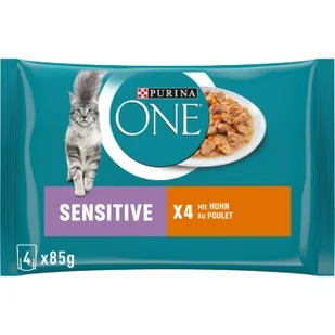 Purina ONE Sensitive Kurczak i marchew 4x85g - Mokra karma dla kotów - miniaturka - grafika 1