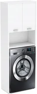 Szafki łazienkowe - Szafka Łazienkowa Biała Szafka Nad Pralkę Regał Łazienkowy Słupek Stojący - miniaturka - grafika 1