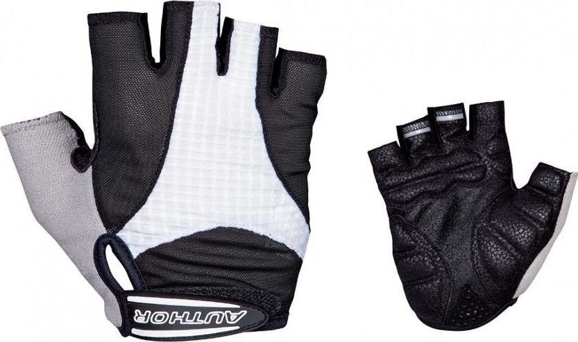Author Rękawiczki kolarskie Author Men Elite Gel czarno-białe XL uniwersalny