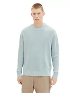 Swetry męskie - TOM TAILOR Denim sweter męski, 30463 - Dusty Mint Blue, S - miniaturka - grafika 1