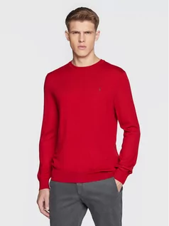 Swetry męskie - Polo Ralph Lauren Sweter 710876846009 Czerwony Slim Fit - grafika 1