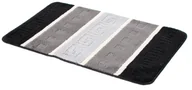 Dywaniki łazienkowe - Prostokątny czarny chodniczek łazienkowy P1-D01 - miniaturka - grafika 1