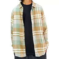 Koszule męskie - Hurley Męska koszula Portland Organic Flanela Ls, Golden Doodle, S, Złote bazgroły, S - miniaturka - grafika 1