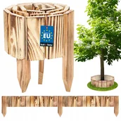 Ogrodzenia - OBRZEŻE PALISADA OGRODOWA PŁOT DREWNIANY TRAWNIKOWY WBIJANY 10X110 OPALANY - miniaturka - grafika 1