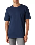 Koszulki męskie - Trigema Męski T-shirt ze 100% bawełny, niebieski, M - miniaturka - grafika 1