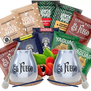 ZESTAW dla Dwojga Yerba Mate Tykwa Bombilla 10x50g - Yerba Mate - miniaturka - grafika 1