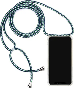 Etui z łańcuszkiem na telefon do Apple iPhone 11 Pro 5,8 cala o regulowanej długości Cienka osłona Etui ochronne Zewnętrzna torba na ramię wykonana z TPU Odporna na wstrząsy Dodatkowa ochrona Wytrzymała Niebiesko-zielony - Etui i futerały do telefonów - miniaturka - grafika 1