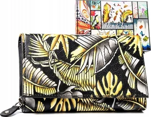 Rovicky Pojemny, skórzany portfel damski na zatrzask - Rovicky NoSize - Portfele - miniaturka - grafika 1