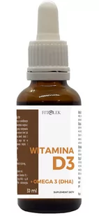 Fitolek Witamina D3 z DHA w płynie KROPLE 30ml - Witaminy i minerały - miniaturka - grafika 1