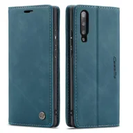Portfele - Skórzane etui-portfel z automatycznie wchłanianą serią CASEME 013 do Samsung Galaxy A50 Niebieski Blue - miniaturka - grafika 1
