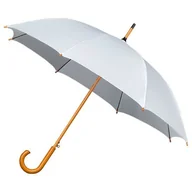 Parasole - Automatyczna Parasolka Z Drewnianą Rączką, Biała - miniaturka - grafika 1