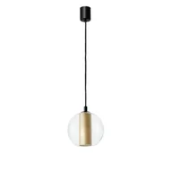 Lampy sufitowe - Kaspa Abażurowa lampa salonowa MERIDA 11092107 szampański zwis szklany - miniaturka - grafika 1