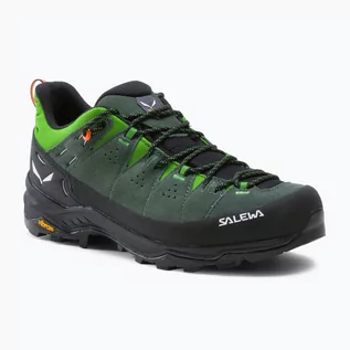 Buty trekkingowe męskie - Salewa Buty trekkingowe męskie Alp Trainer 2 zielone 61402 - grafika 1