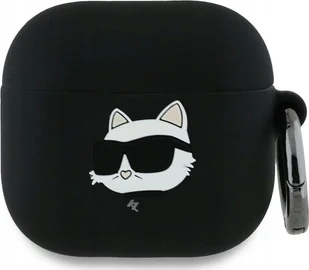 Karl Lagerfeld KLA4RUNCHK AirPods 4 cover czarny/black Silicone Choupette Head 3D - Akcesoria do słuchawek - miniaturka - grafika 1