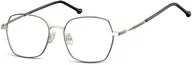 Okulary korekcyjne, oprawki, szkła - Sunoptic Okulary oprawki zerówki metalowe korekcyjne L124B - miniaturka - grafika 1