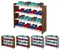 Szafki na buty - 4-półkowy regał na obuwie RBS /szer.90 cm/ Brąz-Biel / Wamar-Sosenka - miniaturka - grafika 1