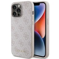 Etui i futerały do telefonów - Etui Guess GUHCP15XG4GFPI do iPhone 15 Pro Max 6.7" różowy/pink hard case 4G Metal Gold Logo - miniaturka - grafika 1