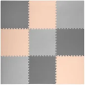 Maty piankowe - Ricokids Mata piankowa puzzle 180x180cm 9 szt. szaro-brzoskwiniowa 7500 - miniaturka - grafika 1