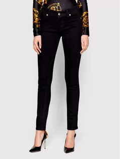 Spodnie damskie - Versace Jeans Couture Jeansy Logo 72HAB5J4 Czarny Skinny Fit - grafika 1