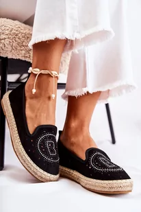 Espadryle Wsuwane Ażurowe Damskie Czarne Meredith - Zazoo - Espadryle damskie - miniaturka - grafika 1